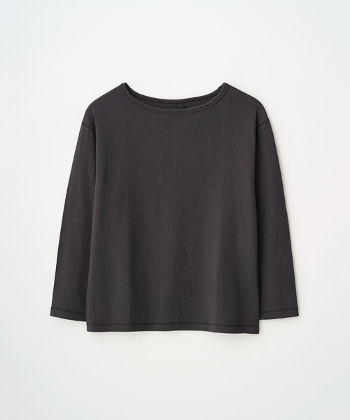 Juha（ユハ）の「INTERLOCK BOATNECK L/S（Tシャツ/カットソー・メンズ・ブラック/グレー/チャコールグレー・3/4）」の5枚目の写真