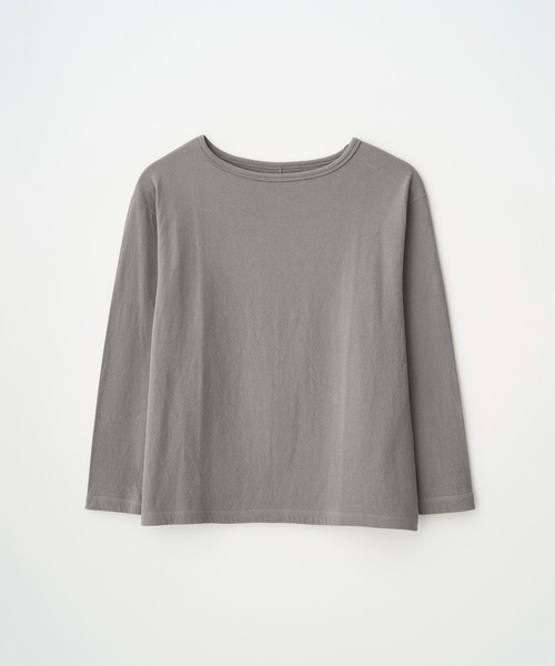 Juha（ユハ）の「INTERLOCK BOATNECK L/S（Tシャツ/カットソー・メンズ・ブラック/グレー/チャコールグレー・3/4）」の6枚目の写真