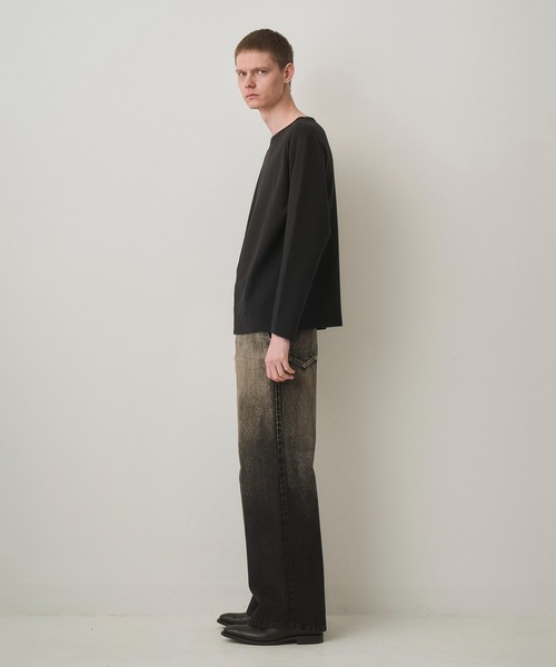 Juha（ユハ）の「INTERLOCK BOATNECK L/S（Tシャツ/カットソー・メンズ・ブラック/グレー/チャコールグレー・3/4）」の9枚目の写真