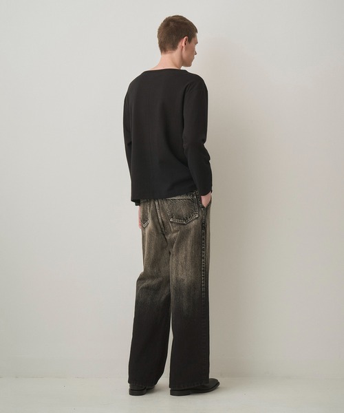 Juha（ユハ）の「INTERLOCK BOATNECK L/S（Tシャツ/カットソー・メンズ・ブラック/グレー/チャコールグレー・3/4）」の10枚目の写真