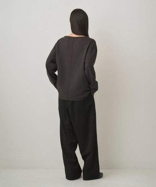 Juha（ユハ）の「INTERLOCK BOATNECK L/S（Tシャツ/カットソー・メンズ・ブラック/グレー/チャコールグレー・3/4）」の13枚目の写真