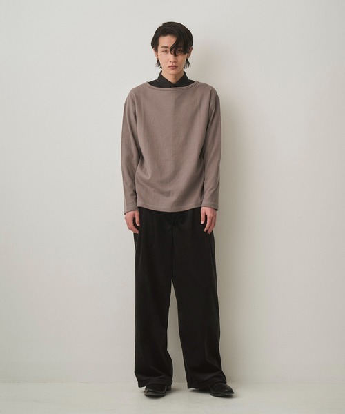 Juha（ユハ）の「INTERLOCK BOATNECK L/S（Tシャツ/カットソー・メンズ・ブラック/グレー/チャコールグレー・3/4）」の15枚目の写真