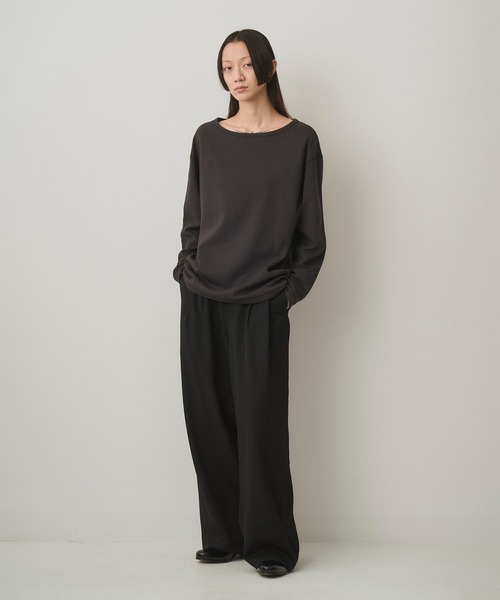 Juha（ユハ）の「INTERLOCK BOATNECK L/S（Tシャツ/カットソー・メンズ・ブラック/グレー/チャコールグレー・3/4）」の11枚目の写真