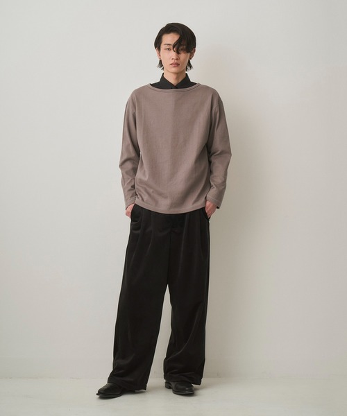 Juha（ユハ）の「INTERLOCK BOATNECK L/S（Tシャツ/カットソー・メンズ・ブラック/グレー/チャコールグレー・3/4）」の14枚目の写真