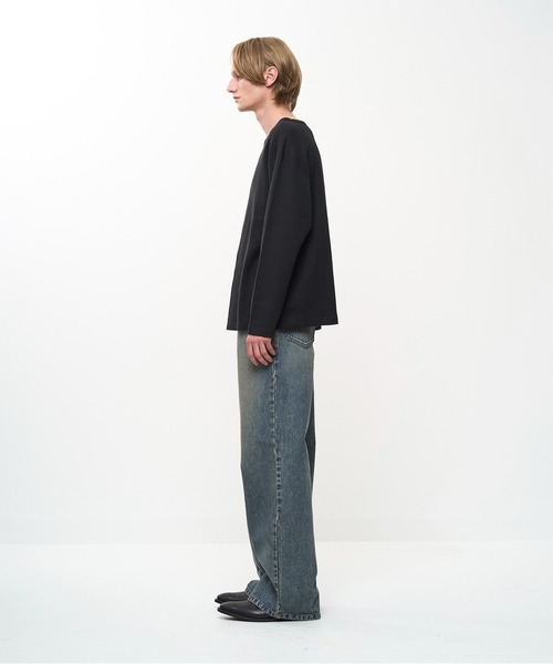 Juha(ユハ)の「INTERLOCK BOATNECK L/S(Tシャツ/カットソー・メンズ・ブラック/グレー/チャコールグレー・3/4)」の15枚目の写真