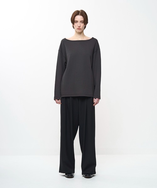 Juha(ユハ)の「INTERLOCK BOATNECK L/S(Tシャツ/カットソー・メンズ・ブラック/グレー/チャコールグレー・3/4)」の17枚目の写真