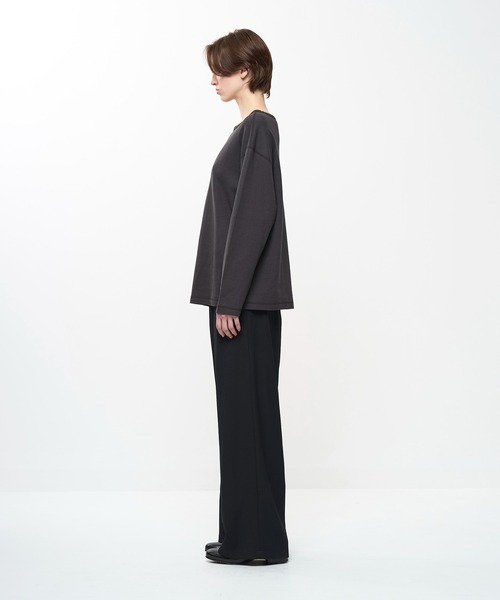 Juha(ユハ)の「INTERLOCK BOATNECK L/S(Tシャツ/カットソー・メンズ・ブラック/グレー/チャコールグレー・3/4)」の18枚目の写真