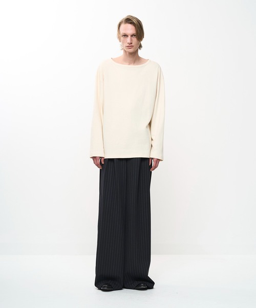 Juha(ユハ)の「INTERLOCK BOATNECK L/S(Tシャツ/カットソー・メンズ・ブラック/グレー/チャコールグレー・3/4)」の20枚目の写真