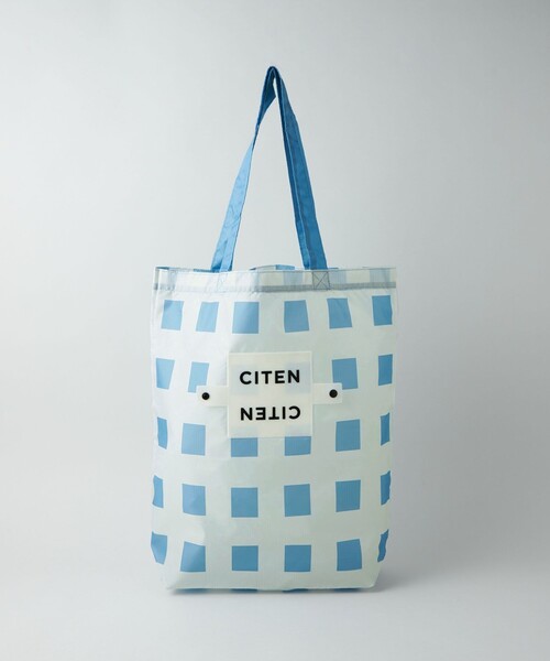 CITEN（シテン）の「＜CITEN＞くるくるパッチンジオメチェック（エコバッグ/サブバッグ・レディース・ライトグレー/ライトブルー/シャーベット・FREE）」の9枚目の写真