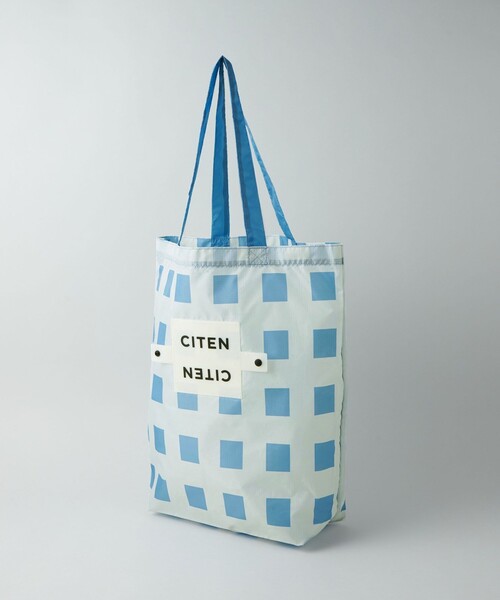CITEN（シテン）の「＜CITEN＞くるくるパッチンジオメチェック（エコバッグ/サブバッグ・レディース・ライトグレー/ライトブルー/シャーベット・FREE）」の12枚目の写真
