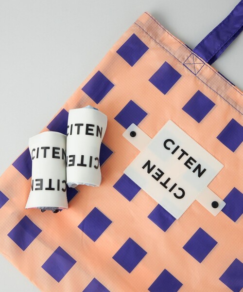 CITEN（シテン）の「＜CITEN＞くるくるパッチンジオメチェック（エコバッグ/サブバッグ・レディース・ライトグレー/ライトブルー/シャーベット・FREE）」の5枚目の写真