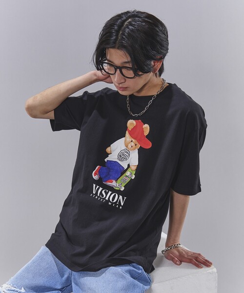 VISION STREET WEAR（ヴィジョンストリートウェア）の「VISION STREET WEAR/ヴィジョンストリートウェアー Bear SkateグラフィックプリントTシャツ(限定展開)(UNISEX)（Tシャツ/カットソー・メンズ・ブラック/グリーン/ホワイト・X-LARGE/LARGE/MEDIUM）」の21枚目の写真