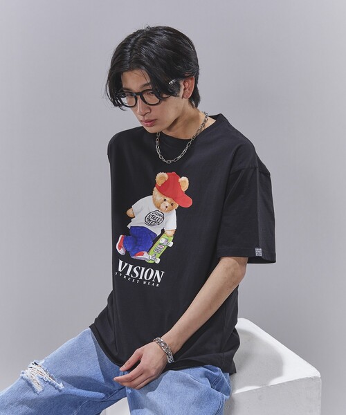 VISION STREET WEAR（ヴィジョンストリートウェア）の「VISION STREET WEAR/ヴィジョンストリートウェアー Bear SkateグラフィックプリントTシャツ(限定展開)(UNISEX)（Tシャツ/カットソー・メンズ・ブラック/グリーン/ホワイト・X-LARGE/LARGE/MEDIUM）」の20枚目の写真