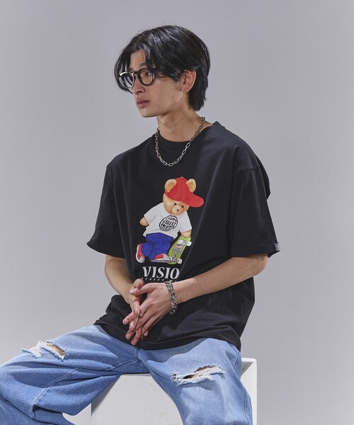 VISION STREET WEAR（ヴィジョンストリートウェア）の「VISION STREET WEAR/ヴィジョンストリートウェアー Bear SkateグラフィックプリントTシャツ(限定展開)(UNISEX)（Tシャツ/カットソー・メンズ・ブラック/グリーン/ホワイト・X-LARGE/LARGE/MEDIUM）」の19枚目の写真