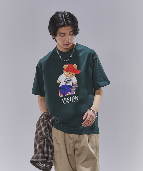 VISION STREET WEAR（ヴィジョンストリートウェア）の「VISION STREET WEAR/ヴィジョンストリートウェアー Bear SkateグラフィックプリントTシャツ(限定展開)(UNISEX)（Tシャツ/カットソー・メンズ・ブラック/グリーン/ホワイト・X-LARGE/LARGE/MEDIUM）」の17枚目の写真