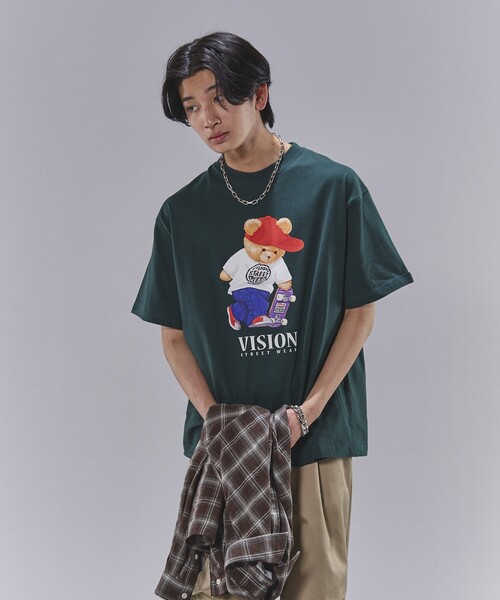 VISION STREET WEAR（ヴィジョンストリートウェア）の「VISION STREET WEAR/ヴィジョンストリートウェアー Bear SkateグラフィックプリントTシャツ(限定展開)(UNISEX)（Tシャツ/カットソー・メンズ・ブラック/グリーン/ホワイト・X-LARGE/LARGE/MEDIUM）」の16枚目の写真