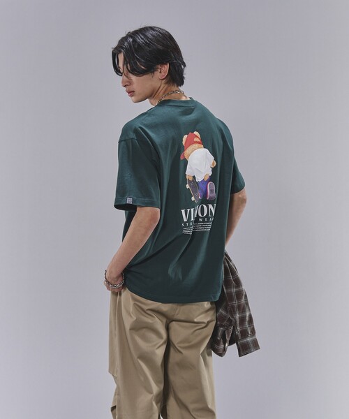VISION STREET WEAR（ヴィジョンストリートウェア）の「VISION STREET WEAR/ヴィジョンストリートウェアー Bear SkateグラフィックプリントTシャツ(限定展開)(UNISEX)（Tシャツ/カットソー・メンズ・ブラック/グリーン/ホワイト・X-LARGE/LARGE/MEDIUM）」の15枚目の写真