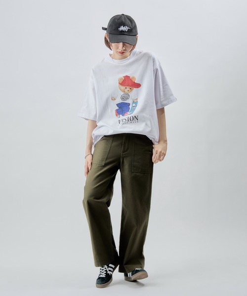 VISION STREET WEAR（ヴィジョンストリートウェア）の「VISION STREET WEAR/ヴィジョンストリートウェアー Bear SkateグラフィックプリントTシャツ(限定展開)(UNISEX)（Tシャツ/カットソー・メンズ・ブラック/グリーン/ホワイト・X-LARGE/LARGE/MEDIUM）」の10枚目の写真