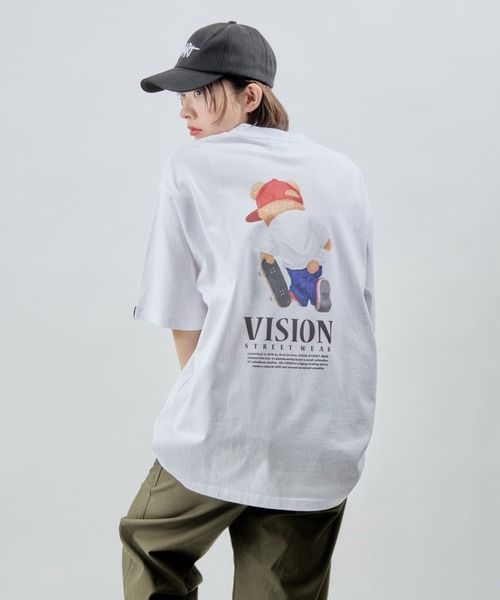 VISION STREET WEAR（ヴィジョンストリートウェア）の「VISION STREET WEAR/ヴィジョンストリートウェアー Bear SkateグラフィックプリントTシャツ(限定展開)(UNISEX)（Tシャツ/カットソー・メンズ・ブラック/グリーン/ホワイト・X-LARGE/LARGE/MEDIUM）」の7枚目の写真