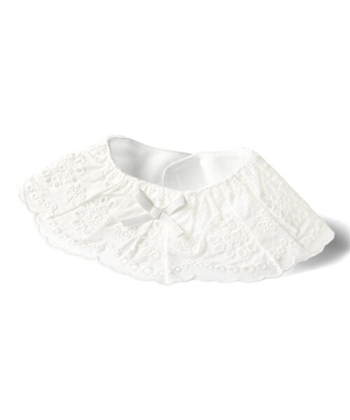 BRANSHES（ブランシェス）の「スカラップ刺繍スタイ（スタイ/よだれかけ・キッズ・オフホワイト/ラベンダー・FREE）」の10枚目の写真