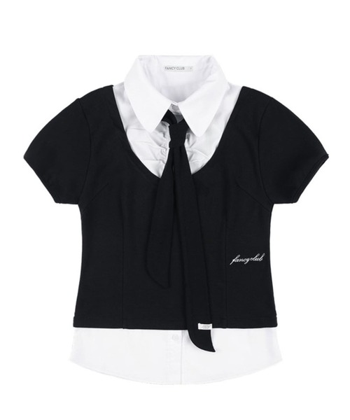 FANCY CLUB／リボンTシャツ FANCY CLUB／リボンTシャツ（シャツ/ブラウス）｜FANCY CLUB