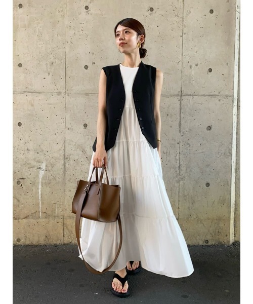 【美品】MilaOwen バックサテンオーバーサイズベスト Mila Owen｜バックサテンオーバーサイズベスト | Rakuten