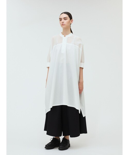 mizuiroind（ミズイロインド）の「mizuiro ind シアーワイドワンピース（ワンピース・レディース・ネイビー/ブラック/オフホワイト/チャコールグレー・FREE）」の10枚目の写真