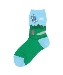 NAIGAI（ナイガイ）の「ドラえもん キッズ 日本製 ワンポイント刺繍 空飛ぶドラえもん クルー丈 カジュアルソックス 04137104（ソックス/靴下）」