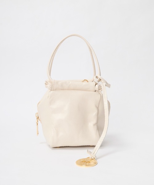 marco masi（マルコマージ）の「【MARCO MASI】キューブミニバッグ-LEATHER MINI SHOULDER BAG（ショルダーバッグ・レディース・レッド/アイボリー/シルバー・FREE）」の7枚目の写真