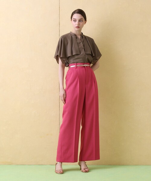 セール】スパンローンケープラッフルブラウス（シャツ/ブラウス