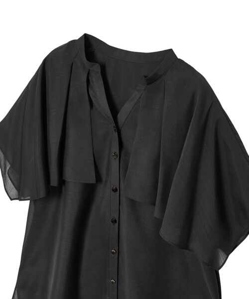 セール】スパンローンケープラッフルブラウス（シャツ/ブラウス