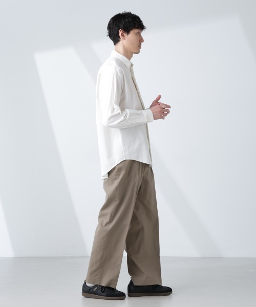 NANO universe（ナノユニバース）の「「BELGIUM LINEN FABRICS」リネンコットンレギュラーシャツ（シャツ/ブラウス・メンズ・ホワイト/ピンク/ライトブルー/ブラック・S/M/L）」の10枚目の写真