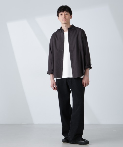 NANO universe（ナノユニバース）の「「BELGIUM LINEN FABRICS」リネンコットンレギュラーシャツ（シャツ/ブラウス・メンズ・ホワイト/ピンク/ライトブルー/ブラック・S/M/L）」の15枚目の写真