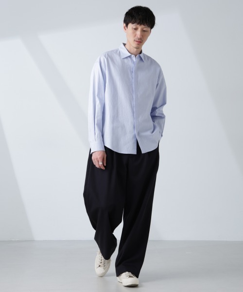 NANO universe（ナノユニバース）の「「BELGIUM LINEN FABRICS」リネンコットンレギュラーシャツ（シャツ/ブラウス・メンズ・ホワイト/ピンク/ライトブルー/ブラック・S/M/L）」の22枚目の写真