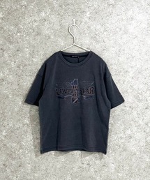 SHISKY | SHISKY / シスキー ピグメント加工 バイカーデザインフロントプリント オーバーサイズTシャツ 半袖 キッズ(Tシャツ/カットソー)