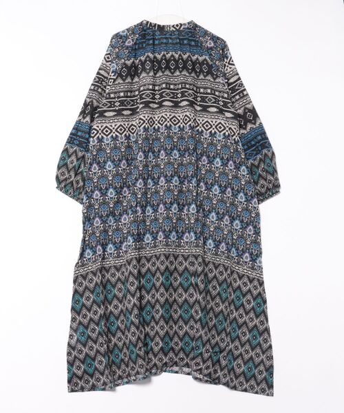 antiqua（アンティカ）の「ドビープリントワンピース（ワンピース・レディース・ブルー系その他/ブラックミックス・ONESIZE）」の22枚目の写真