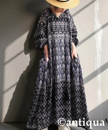 antiqua（アンティカ）の「ドビープリントワンピース（ワンピース）」