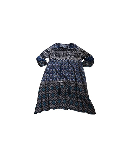 antiqua（アンティカ）の「ドビープリントワンピース（ワンピース・レディース・ブルー系その他/ブラックミックス・ONESIZE）」の15枚目の写真