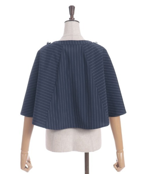 axes femme（アクシーズファム）の「チェーン付ダブルバラ釦ケープ（ベスト・レディース・ブラック/ネイビー/キナリ・FREE）」の21枚目の写真