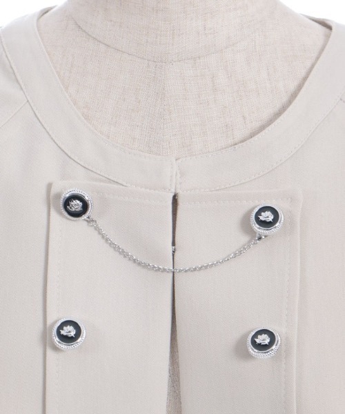 axes femme（アクシーズファム）の「チェーン付ダブルバラ釦ケープ（ベスト・レディース・ブラック/ネイビー/キナリ・FREE）」の20枚目の写真