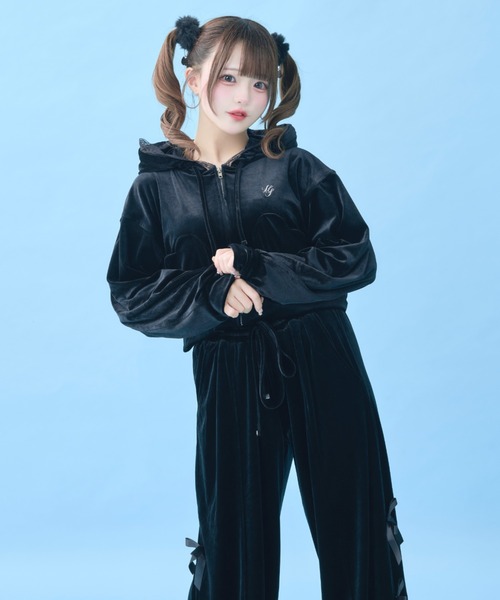 ♡ベロアセットアップ♡レア お嬢ベロアセットアップ（セットアップ）｜Hauls（ハウルズ）の