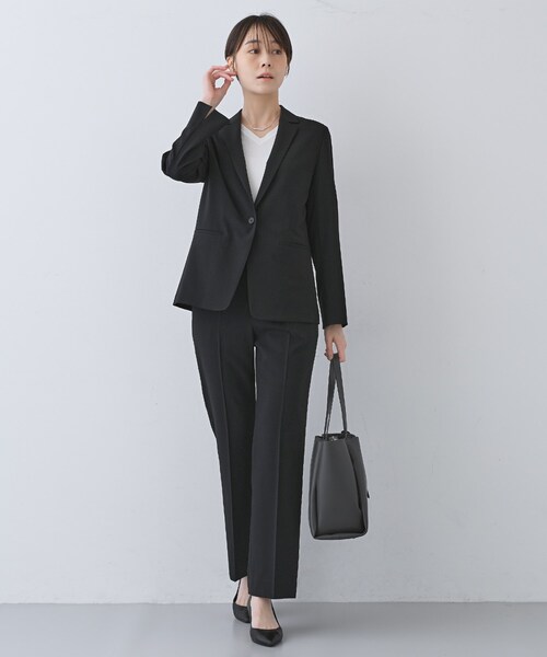 INDIVI（インディヴィ）の「【洗える／夏スーツ】ミニ千鳥柄テーラードカラージャケット（テーラードジャケット・レディース・ブラック系3/ブラウン系4/ブラウン系6/ブラック・03/05/13/15 /36/38/40）」の8枚目の写真