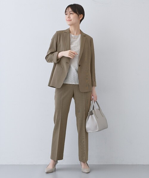 INDIVI（インディヴィ）の「【洗える／夏スーツ】ミニ千鳥柄テーラードカラージャケット（テーラードジャケット・レディース・ブラック系3/ブラウン系4/ブラウン系6/ブラック・03/05/13/15 /36/38/40）」の16枚目の写真