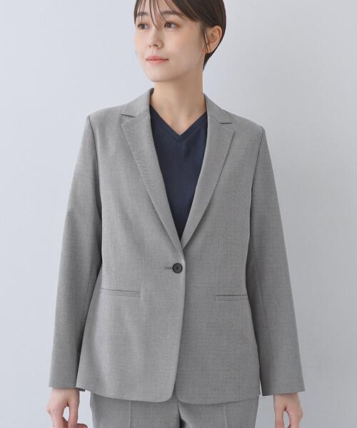 美品✨　INDIVI スーツ　3点セット　大きいサイズ　42 インディヴィ INDIVI 【定番スーツ／洗える／メランジ】ウール