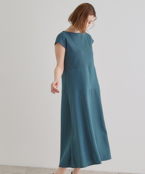 grove（グローブ）の「美シルエットなドッキングフレア切替ワンピース（ワンピース・レディース・モスグリーン/ネイビー系2/ホワイト系5/ベージュ系その他6・02/03/01/04/05）」の6枚目の写真