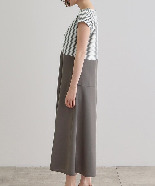 grove（グローブ）の「美シルエットなドッキングフレア切替ワンピース（ワンピース・レディース・モスグリーン/ネイビー系2/ホワイト系5/ベージュ系その他6・02/03/01/04/05）」の22枚目の写真