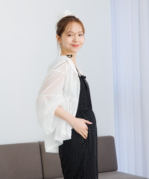 flower(フラワー)の「サマリーフリルロンパース(サロペット/オーバーオール・レディース・イエロー/ブラック・FREE)」の7枚目の写真