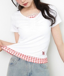 paravion | ギンガムチェックレイヤードカットTシャツ(Tシャツ/カットソー)