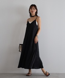 【動画あり】satin camisole one piece with choker / チョーカー付きサテンキャミワンピース