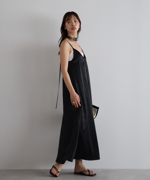 SENEE サテンキャミワンピース satin cami onepiece (サテンキャミワンピース)（ワンピース